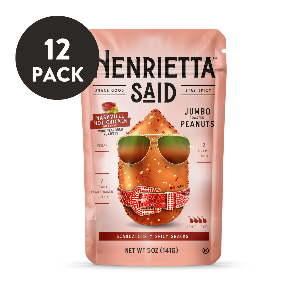 ◎ PEANUTS-315 さま 専売品です！ ◎ Henrietta Said – Nashville Hot Chicken Flavored Peanuts, 12 pack