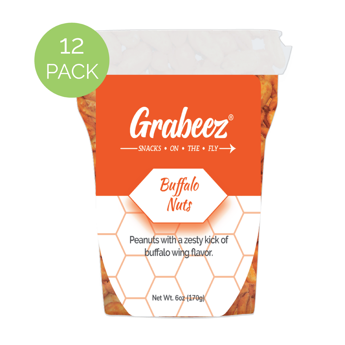 Buffalo Nuts – 12 pack, 6oz each Grabeez cups – Truly Good Foods