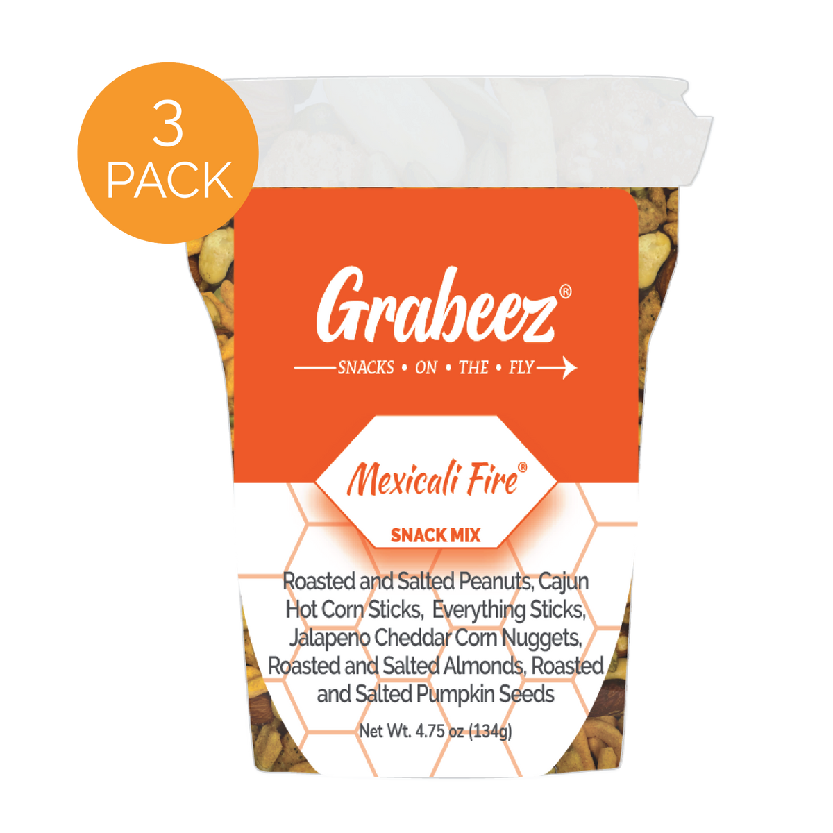 Mexicali Fire – 3 pack, 4.75oz each Grabeez Snack Cups – Truly