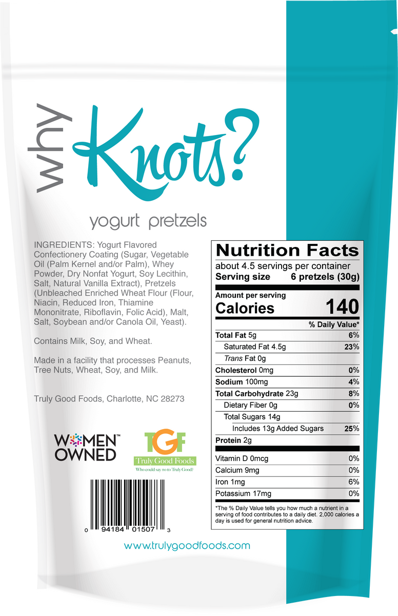 Yogurt Pretzels – 12 pack, 4.5oz SUR bags – Truly Good Foods
