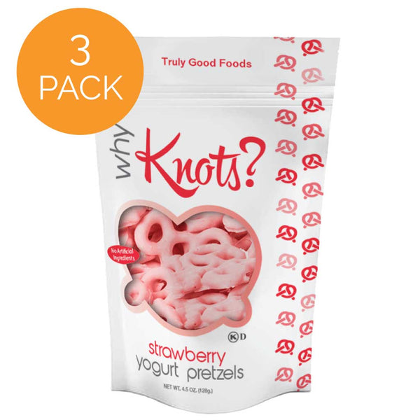 Strawberry Yogurt Pretzels – 3 pack, 4.5oz SUR bags