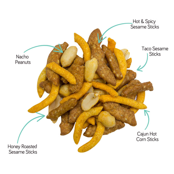 Kickin' Cajun Party Mix 6 pack, 8oz cubes Truly Good Foods