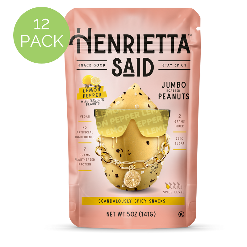 Henrietta Said – Lemon Pepper Flavored Peanuts 12 pack, 5oz each