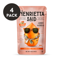 Henrietta Said  – Original Buffalo Flavored Peanuts, 4 pack, 5oz each Resealable Bags