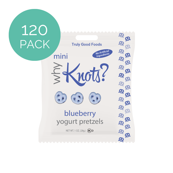 Mini Blueberry Yogurt Pretzels – 120 pack, 1.5oz mini snack bags