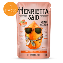 Henrietta Said  – Original Buffalo Flavored Peanuts, 4 pack, 5oz each Resealable Bags