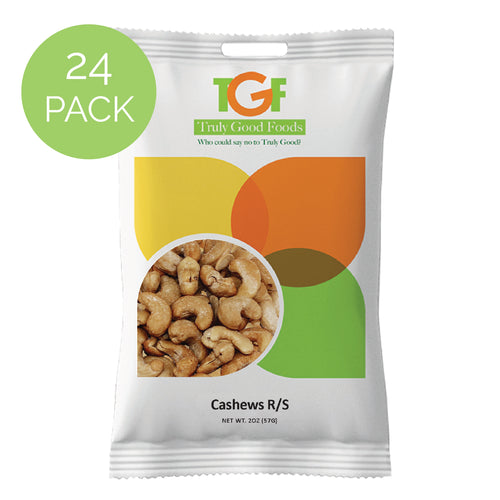Cashews, Roasted and Salted – 24 pack, 2oz snack bags