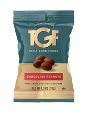 Chocolate Peanuts – 24 pack, 4oz snack bags