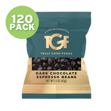 Dark Chocolate Espresso Beans – 120 pack, 1.5oz mini snack bags