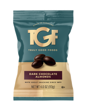 Dark Chocolate Almonds – 24 pack, 4oz snack bags