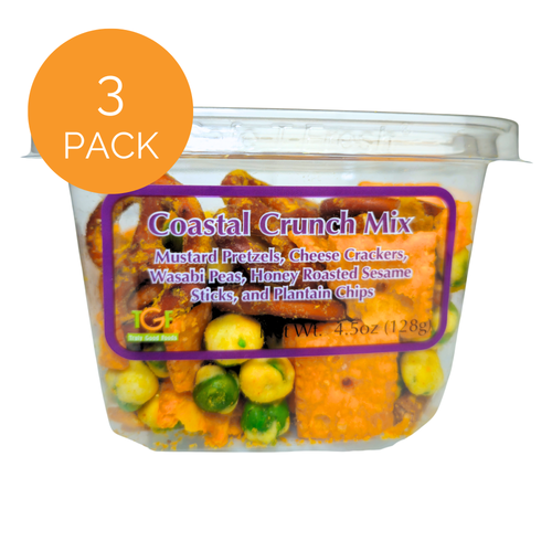 Coastal Crunch snack mix 3 pack, 4.5oz cubes