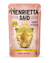 Henrietta Said  – Lemon Pepper Flavored Peanuts 12 pack, 5oz each Resealable Bags