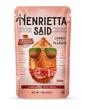 Henrietta Said  – Nashville Hot Chicken Flavored Peanuts, 4 pack, 5oz each Resealable Bags