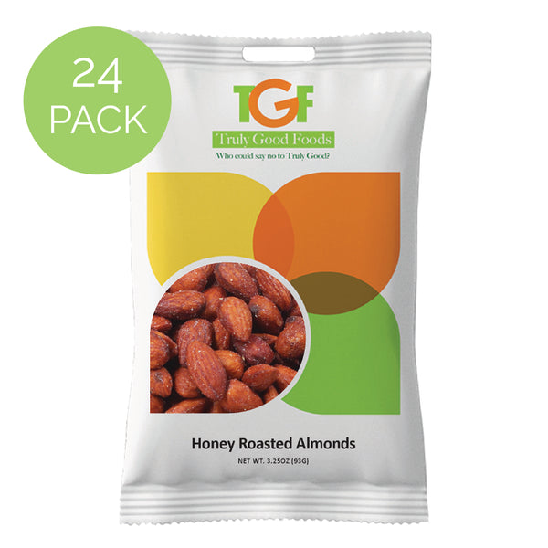 Honey Roasted Almonds – 24 pack, 3.25oz snack bags