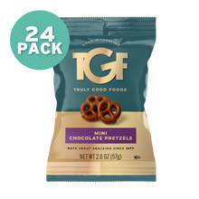 Mini Chocolate Pretzels – 24 pack, 2oz snack bags