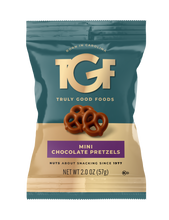 Mini Chocolate Pretzels – 24 pack, 2oz snack bags