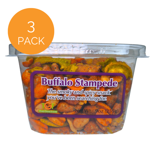 Buffalo Stampede snack mix- 3 pack, 9oz cubes