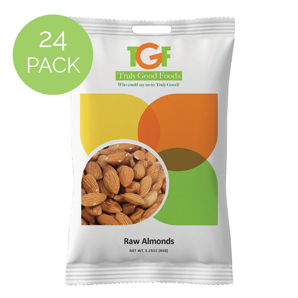 Raw Almonds – 24 pack, 3.25oz snack bags