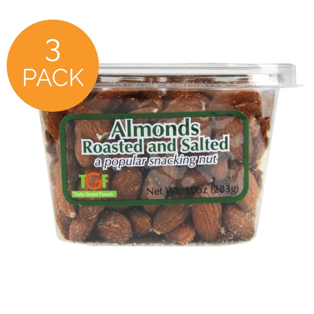Almonds Roasted & Salted – 3 pack, 10oz cubes