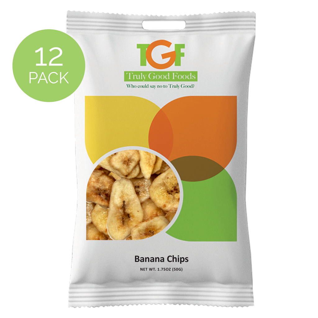Banana Chips- 12 pack, 1.75oz snack bags