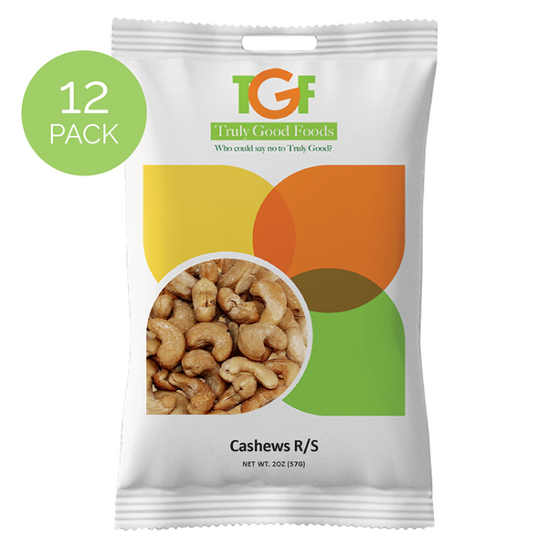 Cashews, Roasted and Salted – 12 pack, 2oz snack bags