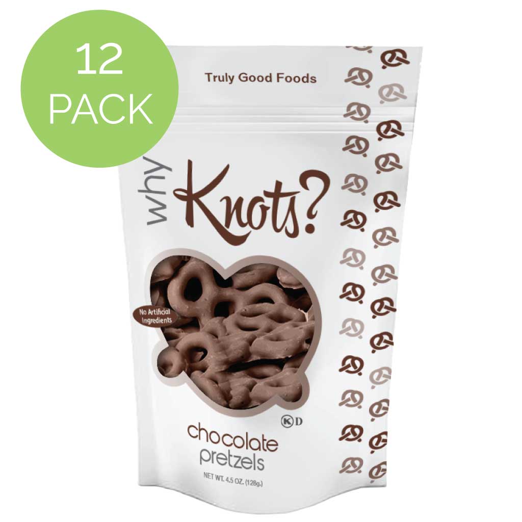 Chocolate Pretzels – 12 pack, 4.5oz SUR bags