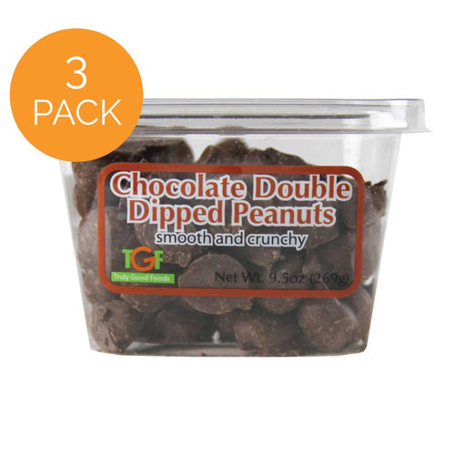 Chocolate Double Dipped Peanuts- 3 pack, 9.5oz cubes