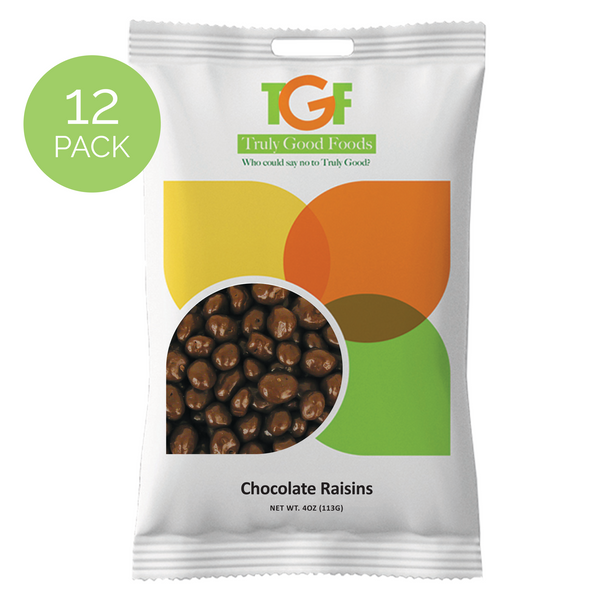Chocolate Raisins- 12 pack, 4oz snack bags