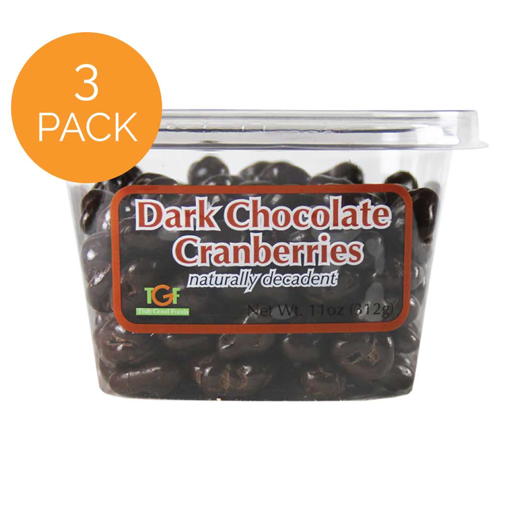 Dark Chocolate Cranberries- 3 pack, 11oz cubes