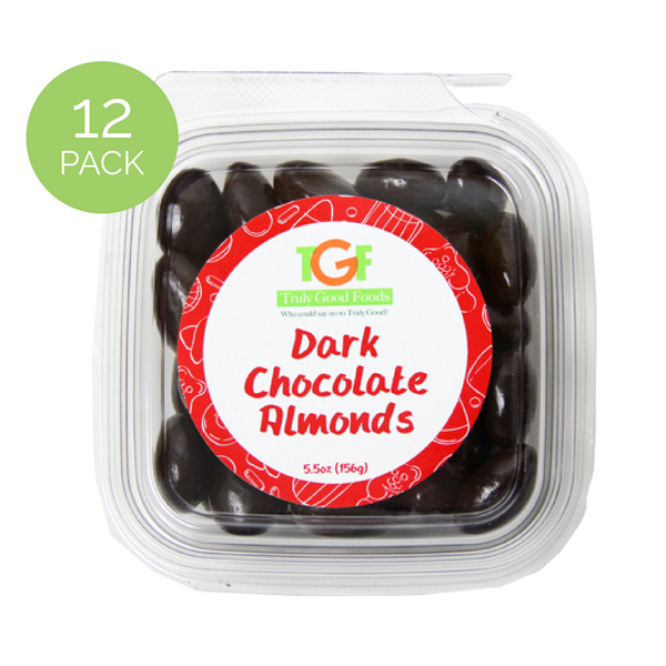 Dark Chocolate Almonds mini cubes- 12 pack, 5.5oz cubes