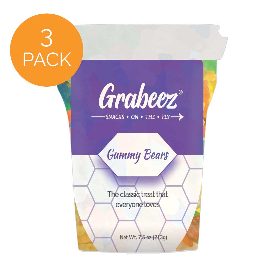 Gummy Bears – 3 pack, 7.5oz each Grabeez® Snack Cup