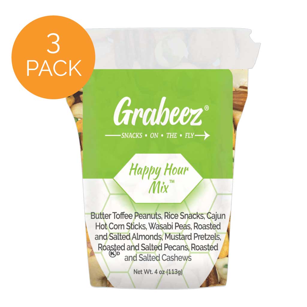 Happy Hour Mix™ – 3 pack, 4oz each Grabeez ®Snack Cups