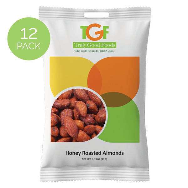 Honey Roasted Almonds – 12 pack, 3.25oz snack bags