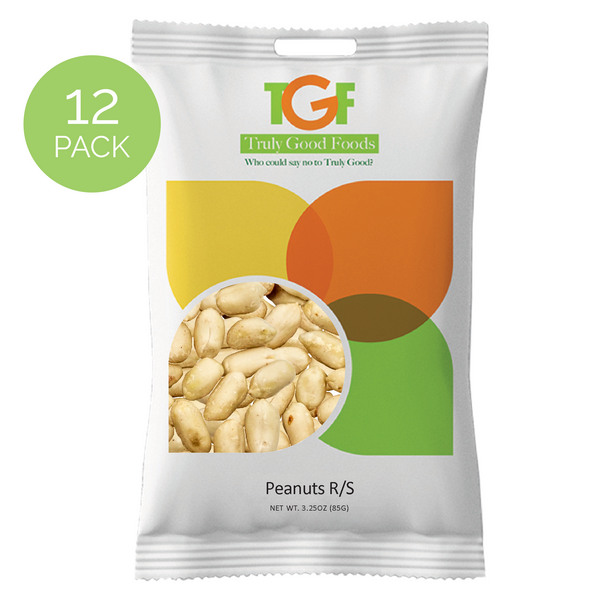 Peanuts, Roasted and Salted – 12 pack, 3.25oz snack bags