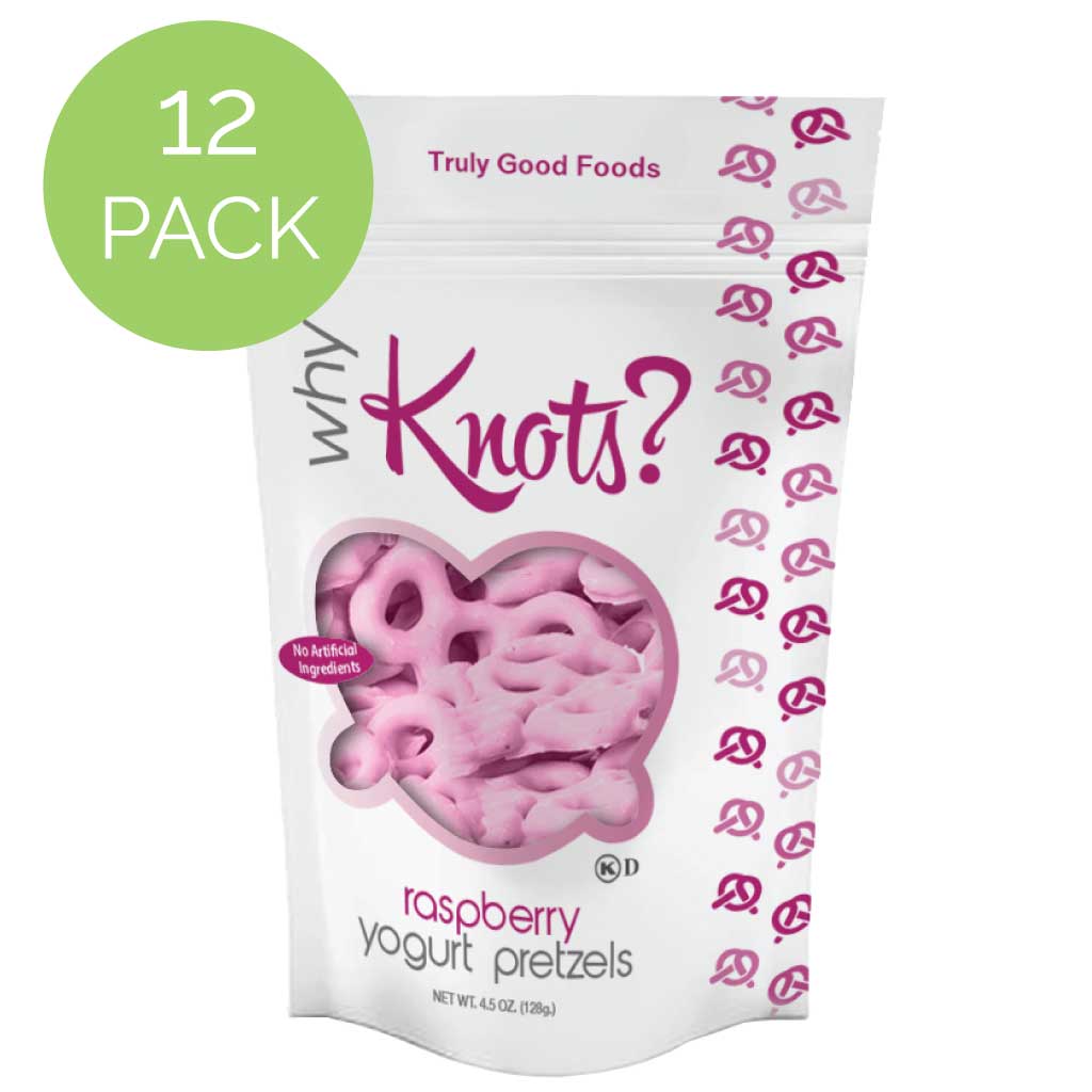 Raspberry Yogurt Pretzels – 12 pack, 4.5oz SUR bags