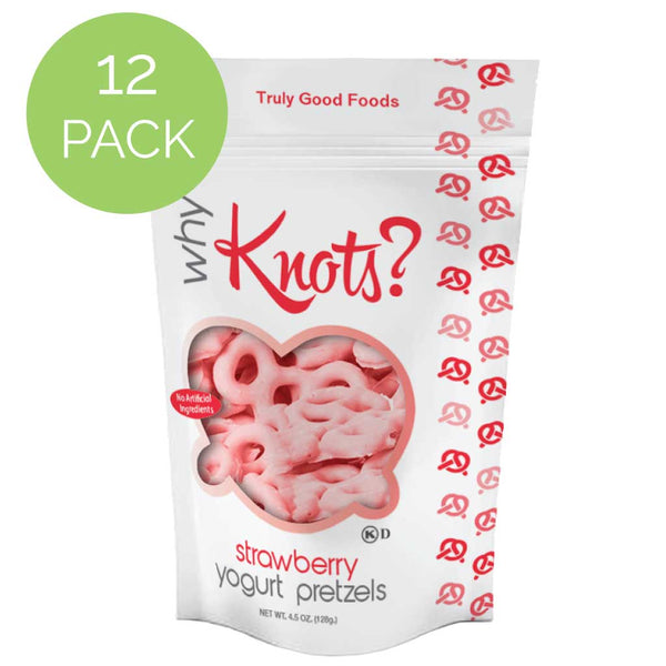 Strawberry Yogurt Pretzels, 12 pack, 4.5oz SUR bags