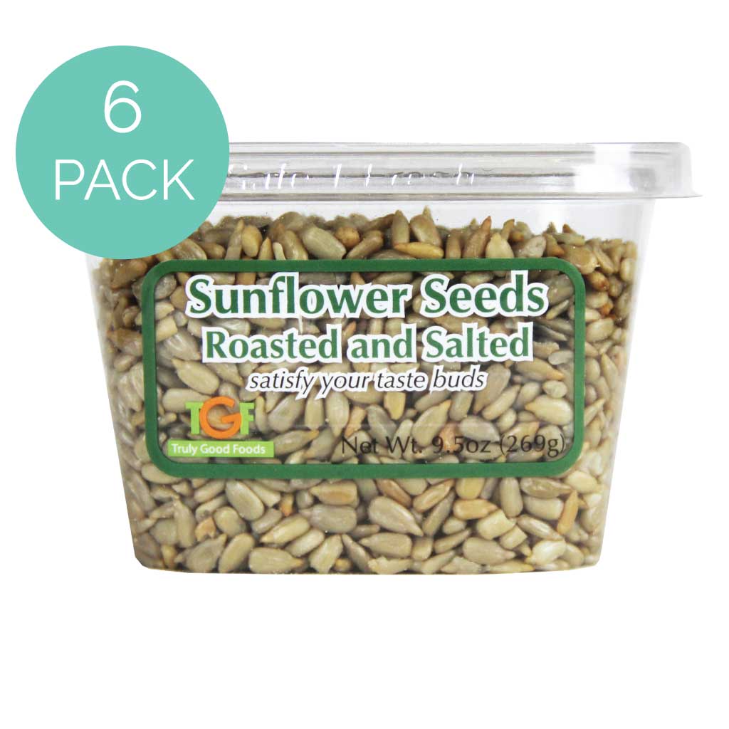 Sunflower Seeds Roasted and Salted- 6 pack, 9.5oz cubes