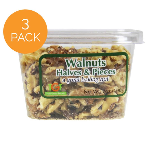 Walnut Halves & Pieces cubes- 3 pack, 7oz cubes