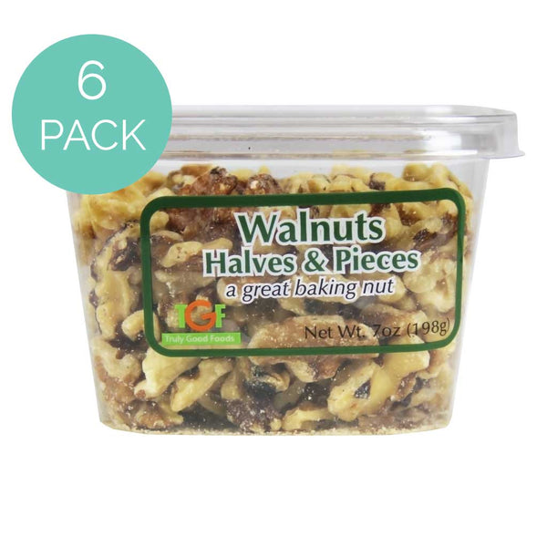 Walnut Halves & Pieces cubes- 6 pack, 7oz cubes